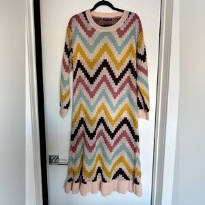 Brand New SHEIN L Multicolor Sweater Long Dress